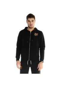 LEONE 1947 APPAREL - Męska bluza zapinana na zamek Leone Winter Gold. Kolor: czarny. Materiał: tkanina. Sport: fitness