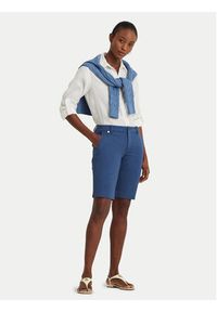 Lauren Ralph Lauren Szorty materiałowe 200791457032 Niebieski Slim Fit. Kolor: niebieski. Materiał: bawełna, wiskoza