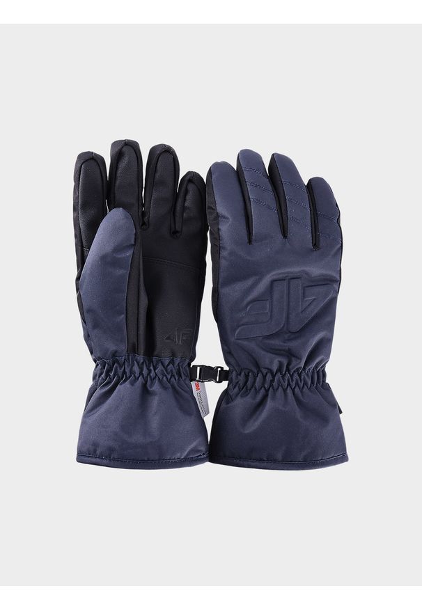4f - 4F Rękawice narciarskie Thinsulate damskie - szare S. Kolor: szary. Materiał: syntetyk, dzianina, materiał, elastan, tkanina. Technologia: Thinsulate. Sezon: zima. Sport: narciarstwo