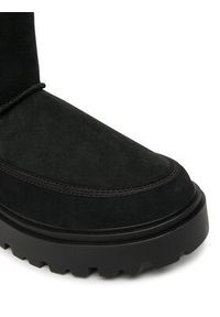 TOMMY HILFIGER - Tommy Hilfiger Śniegowce Real Shearling Pullon FW0FW08997 Czarny. Kolor: czarny. Materiał: zamsz, skóra #6