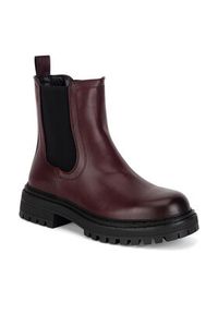 Jenny Fairy Botki HY60208-1 Bordowy. Kolor: czerwony. Materiał: materiał #4