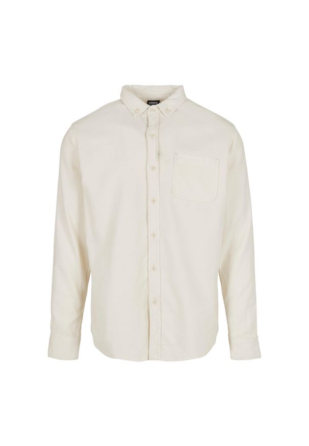 Koszula Urban Classics corduroy. Kolor: biały. Materiał: materiał. Styl: elegancki