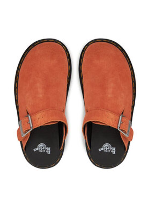Dr. Martens Klapki Zebzag DM31937800 Pomarańczowy. Kolor: pomarańczowy. Materiał: skóra, nubuk