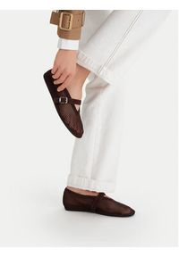 Badura Baleriny MIMOSA-SLT-24067P-52 Brązowy. Kolor: brązowy. Materiał: materiał #4