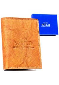 ALWAYS WILD - Portfel skórzany Always Wild AW-N4-MAL camelowy. Materiał: skóra