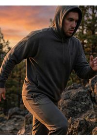 Sinsay - Bluza hoodie basic - zielony. Kolor: zielony #1