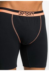 bonprix - Długie bokserki o dopasowanym kroju z bawełną (2 pary). Kolor: czarny. Materiał: bawełna. Długość: długie #2