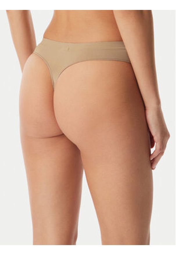 Calvin Klein Underwear Komplet stringów LV00QD5211 Beżowy. Kolor: beżowy. Materiał: syntetyk