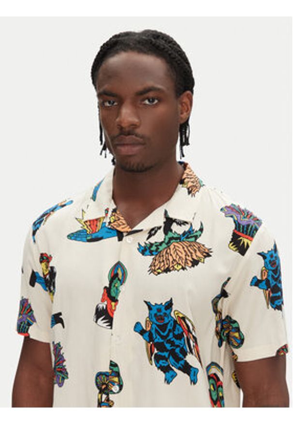 Volcom Koszula Bob Mollema A0412513 Écru Boxy Fit. Materiał: wiskoza