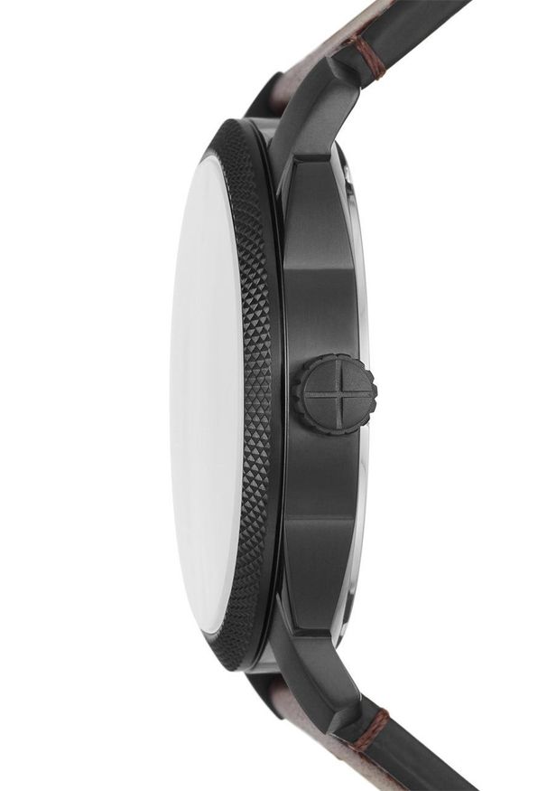 Fossil zegarek FS5901 męski kolor czarny. Kolor: czarny. Materiał: materiał, skóra