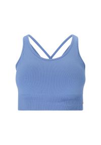 ENDURANCE - Biustonosz dla kobiet Athlecia Aideny. Kolor: niebieski. Sport: fitness, joga i pilates