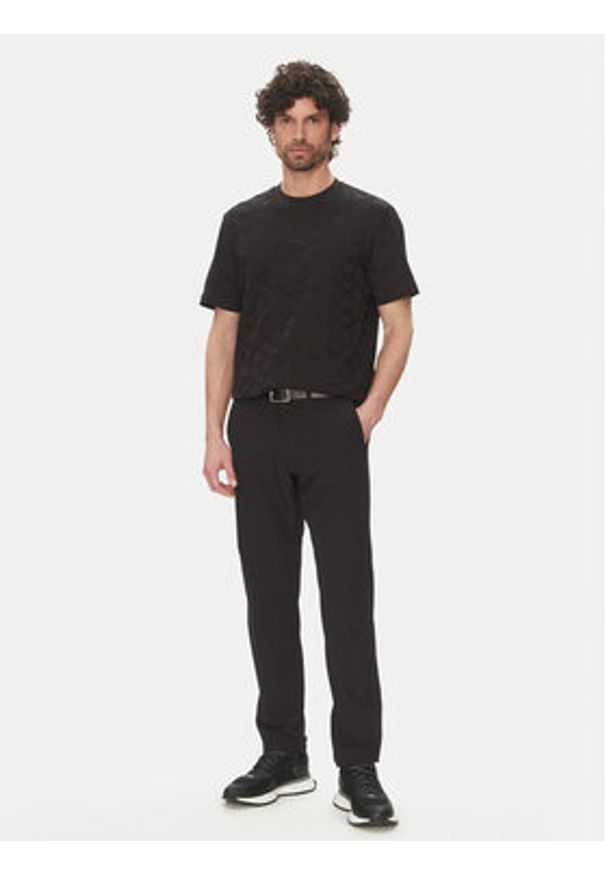 BOSS T-Shirt 50538184 Czarny Relaxed Fit. Kolor: czarny. Materiał: bawełna