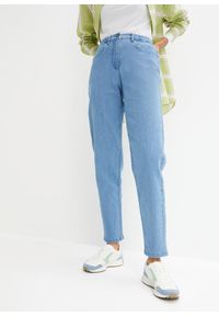 bonprix - Dżinsy Mom, High Wwaist, ze stretchem. Stan: podwyższony. Kolor: niebieski #1
