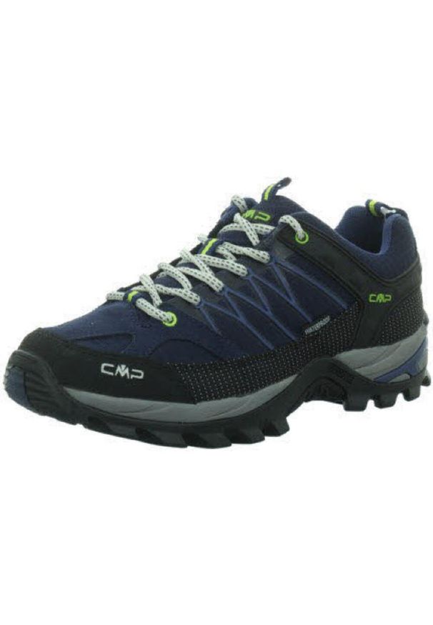 Buty trekkingowe męskie CMP Rigel Low. Zapięcie: sznurówki. Kolor: niebieski. Materiał: skóra, tkanina, zamsz, nylon, materiał, syntetyk. Szerokość cholewki: normalna