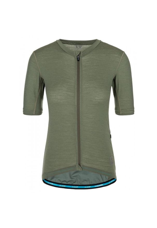 Damska koszulka kolarska z merynosów Kilpi Mearil. Kolor: zielony. Materiał: nylon. Sport: kolarstwo