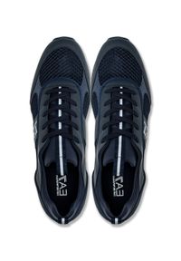 Buty sportowe męskie EA7 Emporio Armani (X8X027 XK050 D813). Okazja: na co dzień. Kolor: niebieski. Materiał: materiał, skóra. Sport: fitness #4