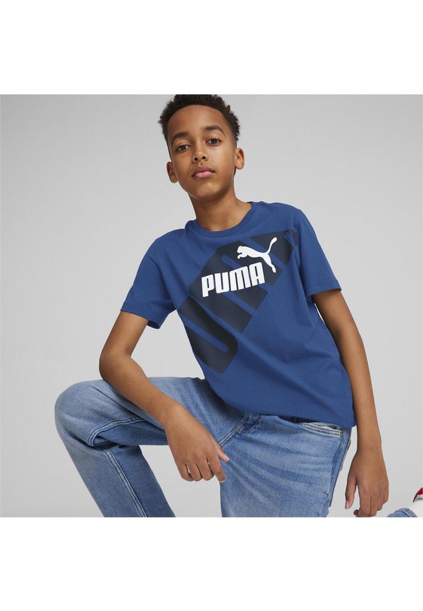 Puma Koszulka Power Graphic 67925414. Kolor: niebieski