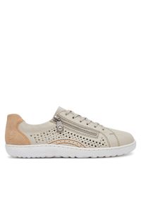Rieker Sneakersy 52824-60 Beżowy. Kolor: beżowy. Materiał: skóra