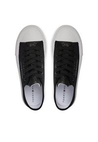 TOMMY HILFIGER - Tommy Hilfiger Trampki Low Cut Lace-Up Sneaker T3A9-33185-1687 S Czarny. Kolor: czarny. Materiał: materiał #4