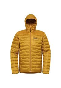 Kurtka uniwersalna męska Jack Wolfskin Passamani. Typ kołnierza: kaptur, golf. Kolor: żółty. Materiał: syntetyk. Sport: golf