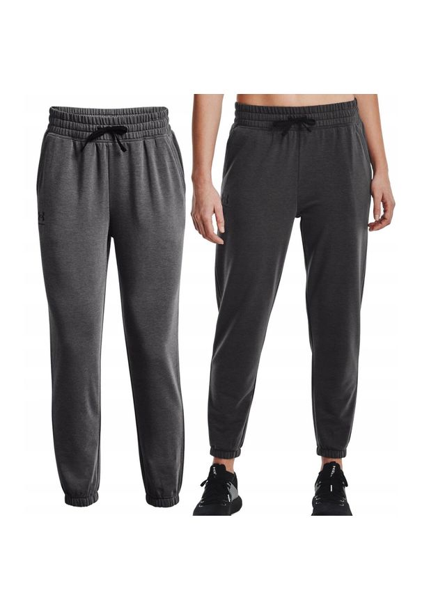 Spodnie dresowe dla kobiet Under Armour Rival Terry Jogger. Kolor: szary. Materiał: dresówka