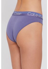 Calvin Klein Underwear Figi kolor fioletowy z bawełny. Kolor: fioletowy. Materiał: bawełna. Wzór: gładki