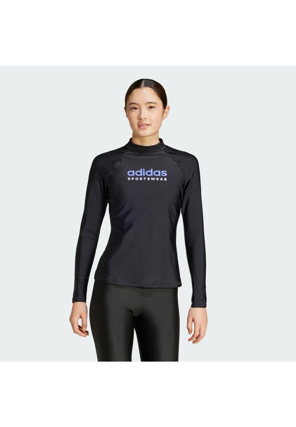 Adidas - Koszulka Long Sleeve Rash Guard. Kolor: wielokolorowy, niebieski, czarny. Materiał: materiał