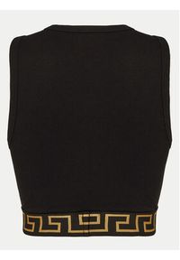 VERSACE - Versace Biustonosz top 1008598 1A10011 Czarny Slim Fit. Kolor: czarny. Materiał: bawełna