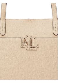 Lauren Ralph Lauren - LAUREN RALPH LAUREN Torebka Cameryn 431960183004 Beżowy. Kolor: beżowy. Materiał: skórzane #4