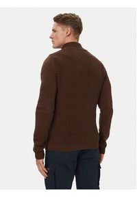 Aeronautica Militare Sweter 262MA1572UL00409 Brązowy Regular Fit. Kolor: brązowy. Materiał: bawełna #3