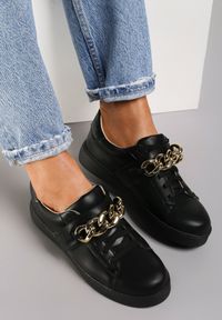 Born2be - Czarne Sneakersy Artaera. Nosek buta: okrągły. Zapięcie: rzepy. Kolor: czarny. Materiał: dzianina. Szerokość cholewki: normalna. Obcas: na płaskiej podeszwie #1