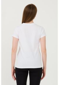 Emporio Armani - EMPORIO ARMANI Biały damski t-shirt Uni Logo Printe, Rozmiar XS. Kolor: biały #3