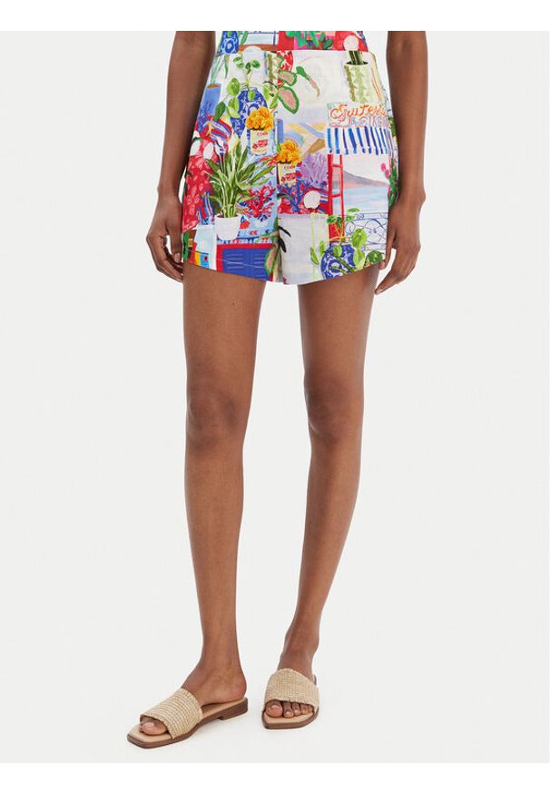 Seafolly Szorty materiałowe La Boca 55600-SH Kolorowy Regular Fit. Materiał: bawełna. Wzór: kolorowy