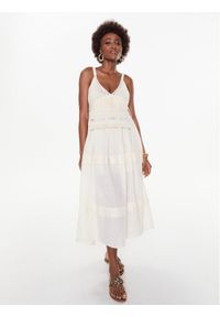 TwinSet - TWINSET Sukienka letnia 231TT3080 Écru Regular Fit. Materiał: bawełna. Sezon: lato #1