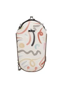 Etui na okulary damskie Anekke, z dekoracyjnym nadrukiem i metalowym logo zamykane na zatrzask z ozdobnym łańcuszkiem łączy praktyczność z oryginalny. Wzór: nadruk. Styl: casual, elegancki, klasyczny. Rodzaj torebki: na ramię #5