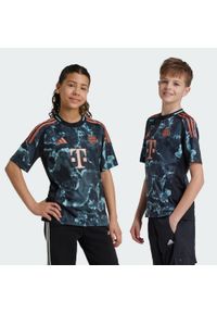 Adidas - Koszulka FC Bayern 24/25 Away Kids. Kolor: czarny. Materiał: materiał