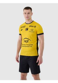 4f - 4F Koszulka meczowa replika domowa z sezonu 2024/25 męska 4F x PGE GiEK Skra Bełchatów - multikolor M. Okazja: do domu. Kolor: wielokolorowy. Materiał: dzianina, włókno, materiał, syntetyk. Wzór: gładki, nadruk, ze splotem. Styl: klasyczny, sportowy