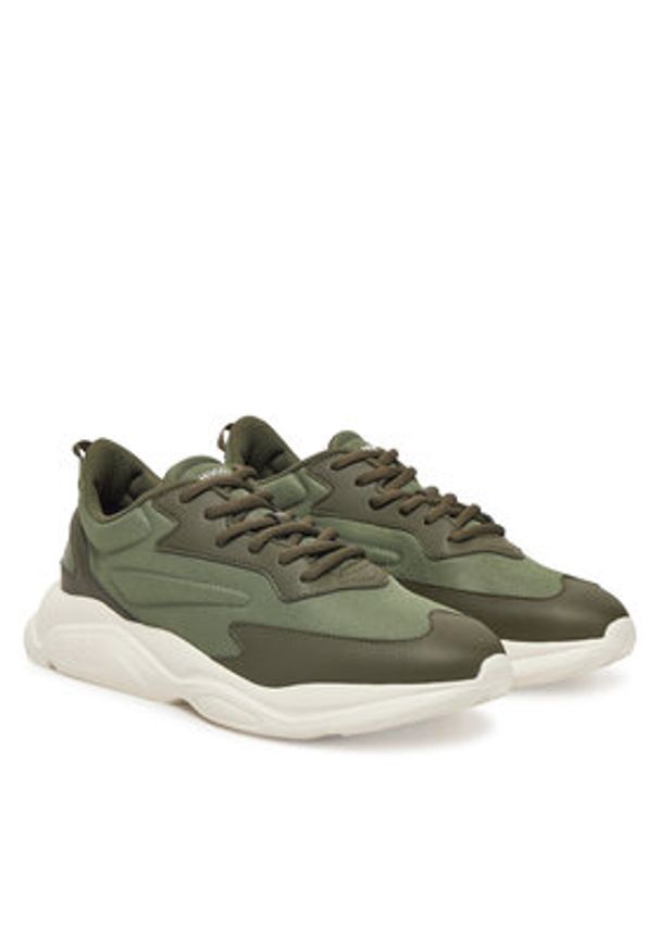 Hugo - HUGO Sneakersy Leon 50536960 Zielony. Kolor: zielony. Materiał: materiał