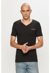 Calvin Klein Jeans - T-shirt J30J318068.4891. Okazja: na co dzień. Kolor: czarny. Materiał: dzianina. Wzór: gładki. Styl: casual #3