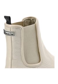 Beżowe Botki Tamaris Modne Buty Damskie Na Wiosnę. Okazja: na co dzień. Kolor: beżowy. Materiał: materiał. Wzór: geometria. Sezon: wiosna. Styl: casual, klasyczny #6