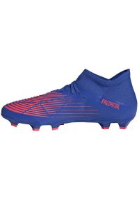 Adidas - Buty piłkarskie adidas Predator Edge.3 Fg M GW2276 niebieskie błękity i granat. Zapięcie: sznurówki. Kolor: niebieski. Materiał: guma, syntetyk. Sport: piłka nożna