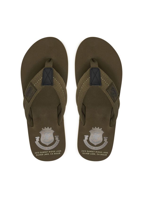 TOMMY HILFIGER - Japonki Tommy Hilfiger. Kolor: zielony