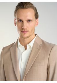 Pako Lorente - PAKO LORENTE – Beżowa wełniana marynarka męska. Okazja: na wesele, na ślub cywilny, na komunię. Kolor: beżowy. Materiał: wełna. Styl: boho #7