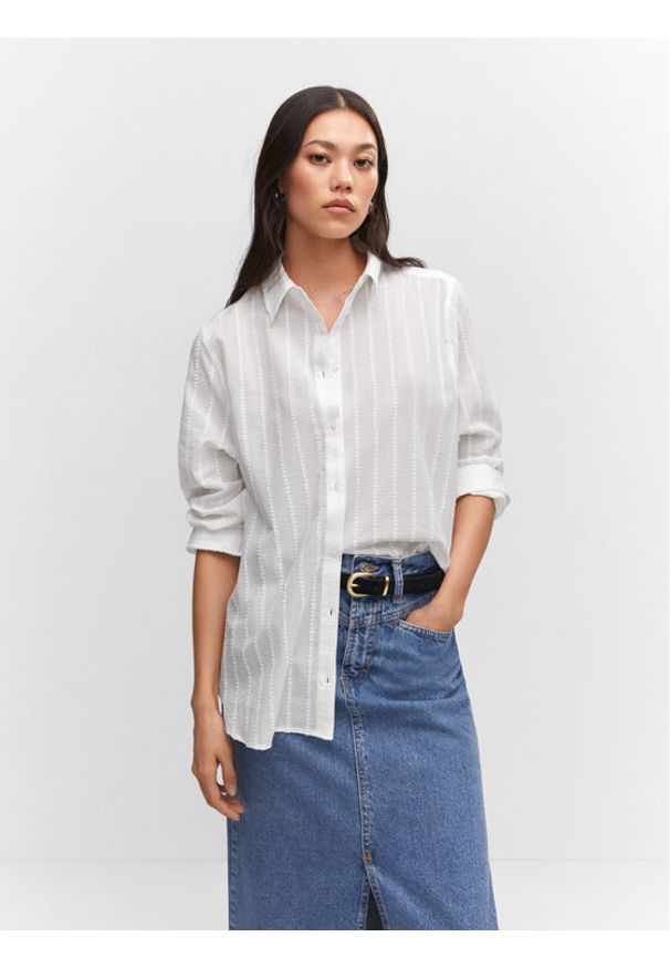 mango - Koszula Mango. Kolor: biały
