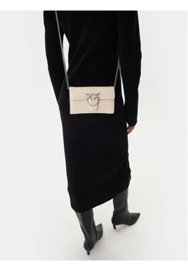 Pinko - PINKO Torebka Love One Wallet Light AI 25-26 PLTT 105344 A2JC Écru. Materiał: skórzane