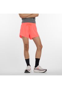 Spodenki męskie New Balance MS51283URR – pomarańczowe. Kolor: pomarańczowy. Materiał: materiał, poliester