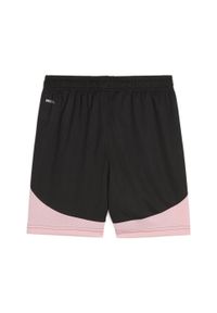 Puma - Młodzieżowe szorty Palermo F.C. PUMA Black Team Light Pink. Kolor: wielokolorowy, różowy, czarny