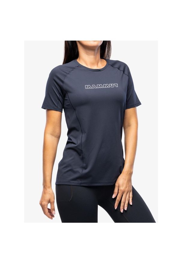Koszulka szybkoschnąca damska Mammut Selun FL Logo T-Shirt. Kolor: niebieski. Długość rękawa: krótki rękaw. Długość: krótkie