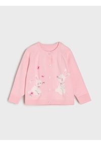 Sinsay - Bawełniany kardigan - różowy. Kolor: różowy. Materiał: bawełna #1