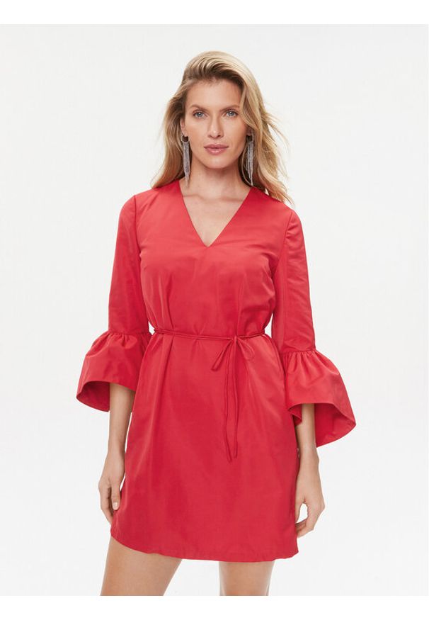 TwinSet - TWINSET Sukienka koktajlowa 232TT2490 Czerwony Regular Fit. Kolor: czerwony. Materiał: syntetyk. Styl: wizytowy